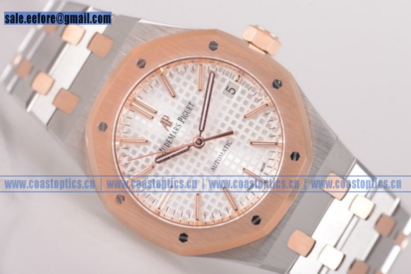 Audemars Piguet Royal Oak Watch 1:1 Replica Steel Rose Gold Bezel 15400SR.OO.1220SR.01 (JF)